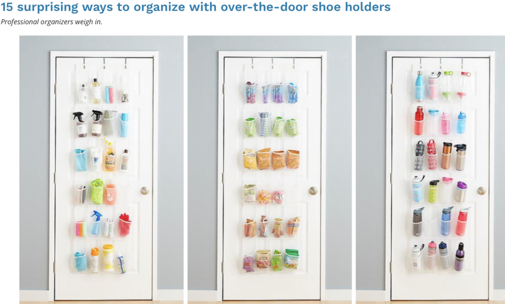 15 Surprising Ways to Organize with Over the Door Shoe Holders
