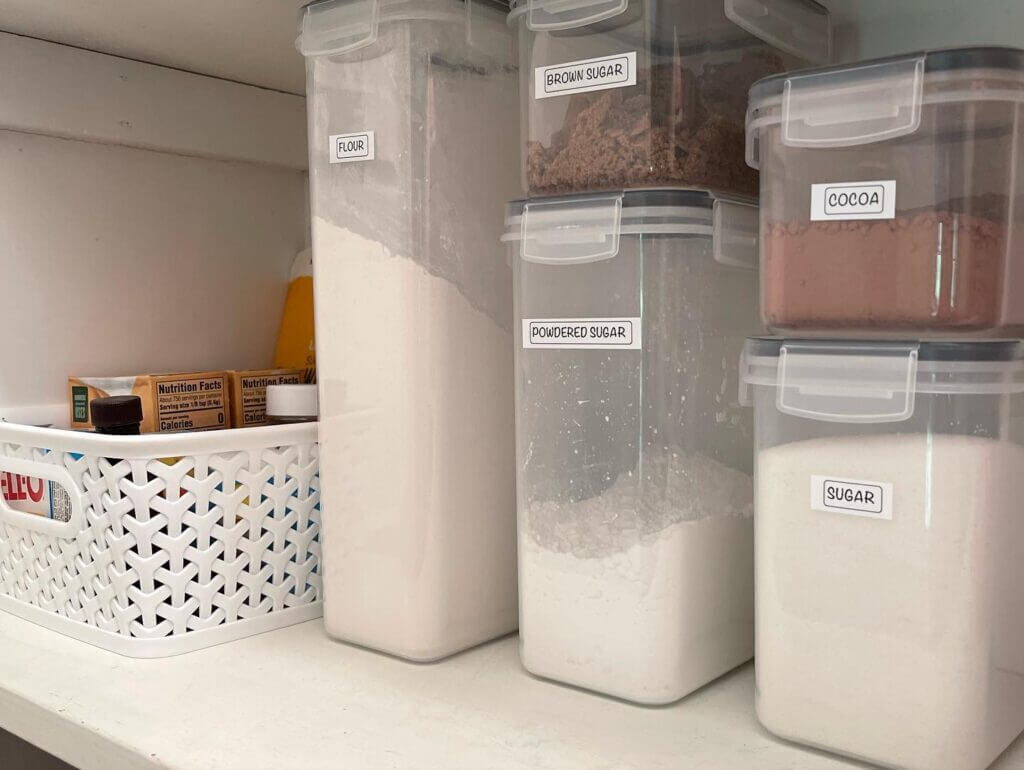 labeled pantry organizers, professional home organizer, Organized Jill, Winston Salem NC