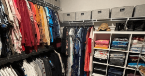 decluttered and organized closet, professional home organizer, Organized Jill, Winston Salem NC