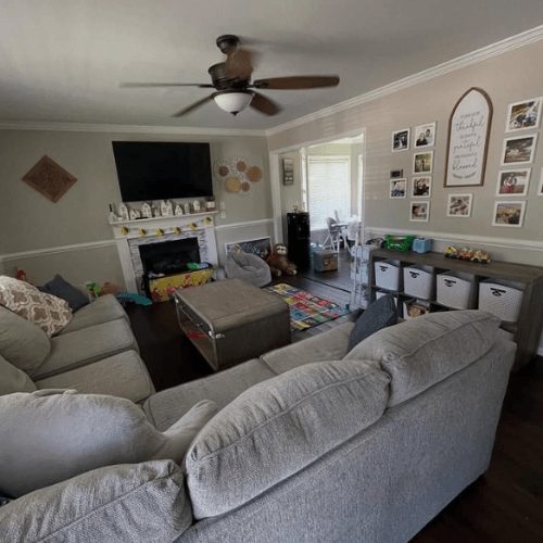 organized living room, professional home organizer, Organized Jill, Winston Salem nc