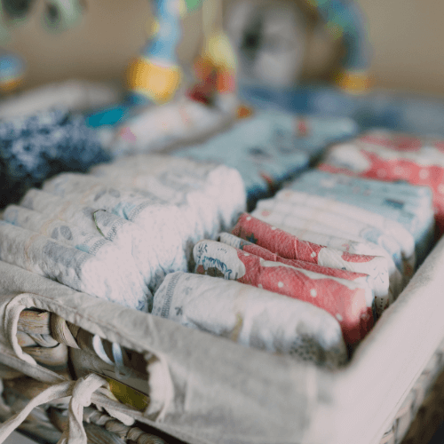 organized diapers for newborn