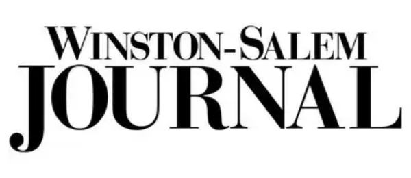 The black and white logo features the text “Winston-Salem Journal” in bold, uppercase letters, with Journal larger and centered below Winston-Salem.