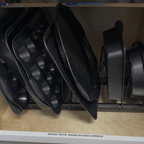 organized baking dishes, organize for seasonal change, Organized Jill, Winston Salem NC
